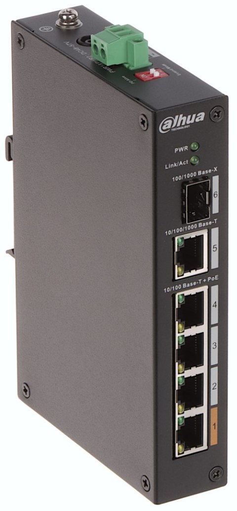 SWITCH PRZEMYSŁOWY POE PFS3106-4ET-60-V2 4-PORTOWY SFP DAHUA SWITCH PRZEMYSŁOWY POE PFS3106-4ET-60-V2 4-PORTOWY SFP DAHUA