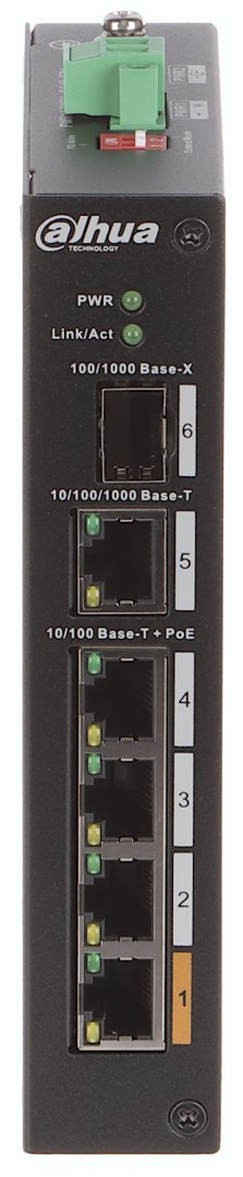 SWITCH PRZEMYSŁOWY POE PFS3106-4ET-60-V2 4-PORTOWY SFP DAHUA SWITCH PRZEMYSŁOWY POE PFS3106-4ET-60-V2 4-PORTOWY SFP DAHUA