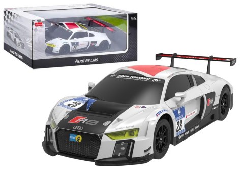 Auto R/C 1:24 Zdalnie Sterowane Sportowe AUDI R8 LMS Biało-Czarne Auto R/C 1:24 Zdalnie Sterowane Sportowe AUDI R8 LMS Biało-Czarne