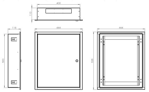 OBUDOWA PODTYNKOWA MB-OMP5 539 x 444 x 120 mm STALFLEX OBUDOWA PODTYNKOWA MB-OMP5 539 x 444 x 120 mm STALFLEX
