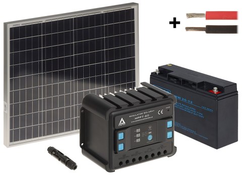ZESTAW FOTOWOLTAICZNY SP-KIT-50/20/MPPT 135 Wh ZESTAW FOTOWOLTAICZNY SP-KIT-50/20/MPPT 135 Wh