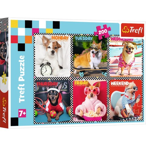Puzzle - 200 - Wesołe psy - Trefl 13279 Puzzle - 200 - Wesołe psy - Trefl 13279