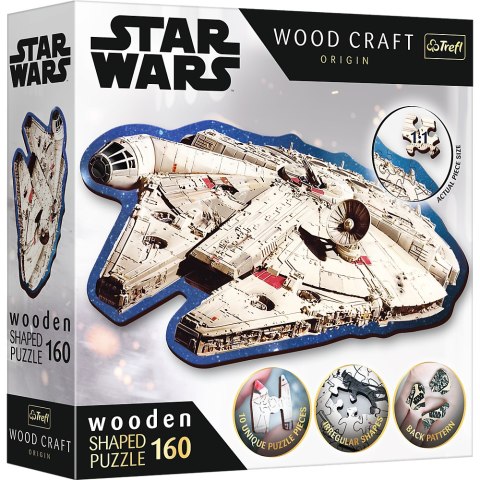 Puzzle drewniane Star Wars 160 el. Sokół Millennium Trefl 20189 Puzzle drewniane Star Wars 160 el. Sokół Millennium Trefl 20189