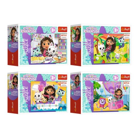 Puzzle - ''miniMaxi" - Kolorowy dzień Gabby / Trefl 56041 Puzzle - ''miniMaxi" - Kolorowy dzień Gabby / Trefl 56041