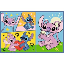Puzzle 2x70 Ze Stitchem nie ma nudy - Disney Lilo and Stitch Trefl 34444