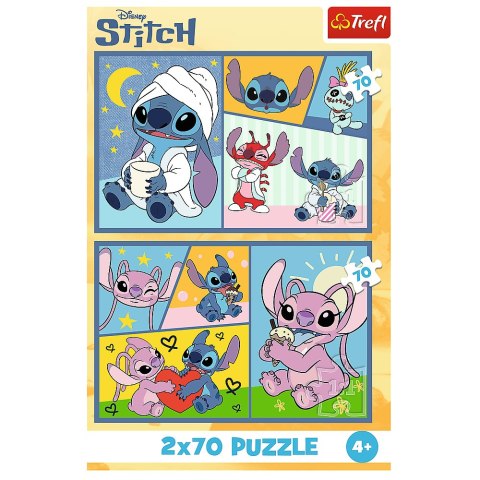 Puzzle 2x70 Ze Stitchem nie ma nudy - Disney Lilo and Stitch Trefl 34444 Puzzle 2x70 Ze Stitchem nie ma nudy - Disney Lilo and Stitch Trefl 34444