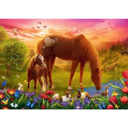 Puzzle - 500 - Konie na łące Trefl 37451