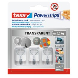 Haczyki samoprzylep.powerstrips 3 szt.druciane transprentne
