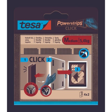 Rzep samoprzylepny wew.powerstrips 4 pary m 80mm:20mm, biały Rzep samoprzylepny wew.powerstrips 4 pary m 80mm:20mm, biały