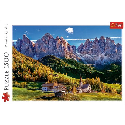 Puzzle - 1500 - Dolina Val di Funes, Dolomity, Włochy Trefl 26163 Puzzle - 1500 - Dolina Val di Funes, Dolomity, Włochy Trefl 26163