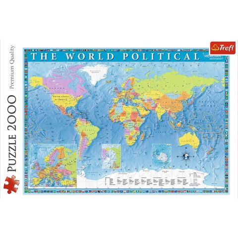 Puzzle - 2000 - Polityczna mapa świata - 27099 Puzzle - 2000 - Polityczna mapa świata - 27099