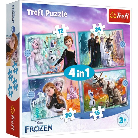 Puzzle - 4w1 (12, 15, 20, 24) - Niezwykły świat Frozen - Trefl 34381 Puzzle - 4w1 (12, 15, 20, 24) - Niezwykły świat Frozen - Trefl 34381