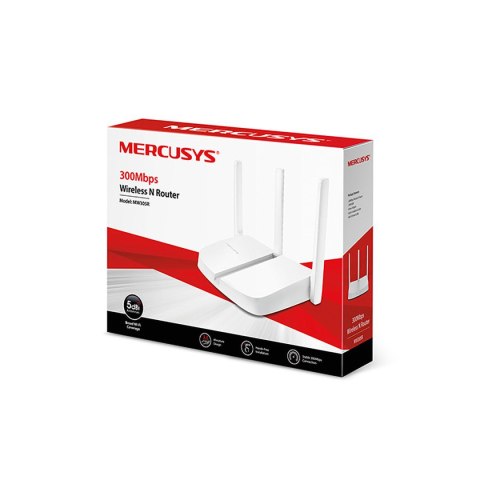 ROUTER MW305R, bezprzewodowy, jednopasmowy, 300 Mb/s, 802.11n/g/b, 3xLAN, 1xWAN, 3 anteny/ MERCUSYS ROUTER MW305R, bezprzewodowy, jednopasmowy, 300 Mb/s, 802.11n/g/b, 3xLAN, 1xWAN, 3 anteny/ MERCUSYS