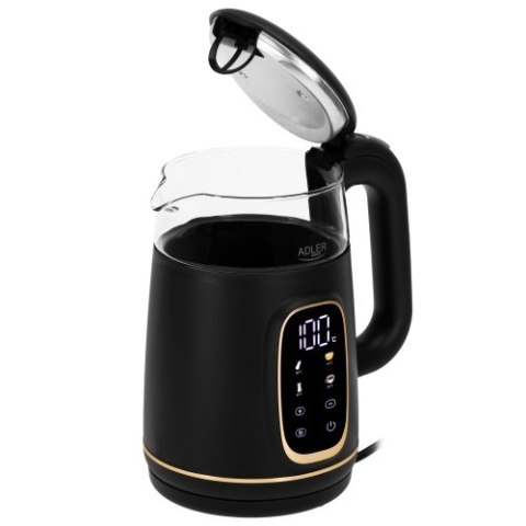 AD 1305 black gold Czajnik elektryczny szklany led z regulacją temperatury 1,7l AD 1305 black gold Czajnik elektryczny szklany led z regulacją temperatury 1,7l