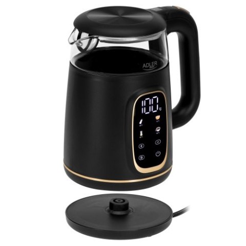 AD 1305 black gold Czajnik elektryczny szklany led z regulacją temperatury 1,7l AD 1305 black gold Czajnik elektryczny szklany led z regulacją temperatury 1,7l