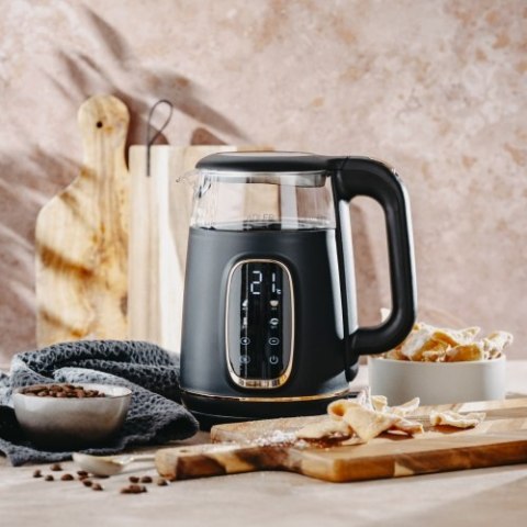AD 1305 black gold Czajnik elektryczny szklany led z regulacją temperatury 1,7l AD 1305 black gold Czajnik elektryczny szklany led z regulacją temperatury 1,7l