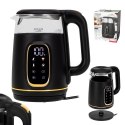 AD 1305 black gold Czajnik elektryczny szklany led z regulacją temperatury 1,7l
