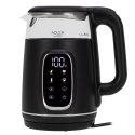 AD 1305 black silver Czajnik elektryczny szklany led z regulacją temperatury 1,7l