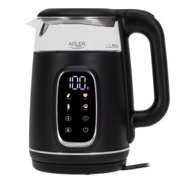 AD 1305 black silver Czajnik elektryczny szklany led z regulacją temperatury 1,7l