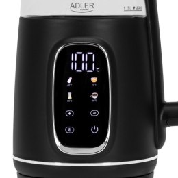 AD 1305 black silver Czajnik elektryczny szklany led z regulacją temperatury 1,7l