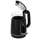 AD 1305 black silver Czajnik elektryczny szklany led z regulacją temperatury 1,7l