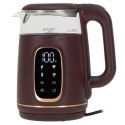 AD 1305 burgundy Czajnik elektryczny szklany led z regulacją temperatury 1,7l