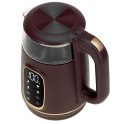 AD 1305 burgundy Czajnik elektryczny szklany led z regulacją temperatury 1,7l