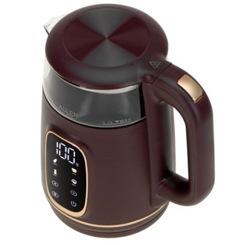 AD 1305 burgundy Czajnik elektryczny szklany led z regulacją temperatury 1,7l AD 1305 burgundy Czajnik elektryczny szklany led z regulacją temperatury 1,7l
