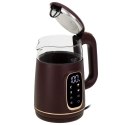AD 1305 burgundy Czajnik elektryczny szklany led z regulacją temperatury 1,7l