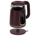 AD 1305 burgundy Czajnik elektryczny szklany led z regulacją temperatury 1,7l