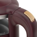 AD 1305 burgundy Czajnik elektryczny szklany led z regulacją temperatury 1,7l