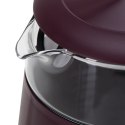 AD 1305 burgundy Czajnik elektryczny szklany led z regulacją temperatury 1,7l