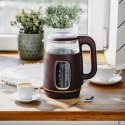 AD 1305 burgundy Czajnik elektryczny szklany led z regulacją temperatury 1,7l