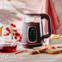 AD 1305 burgundy Czajnik elektryczny szklany led z regulacją temperatury 1,7l