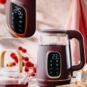 AD 1305 burgundy Czajnik elektryczny szklany led z regulacją temperatury 1,7l