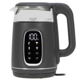 AD 1305 grey Czajnik elektryczny szklany led z regulacją temperatury 1,7l