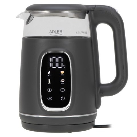 AD 1305 grey Czajnik elektryczny szklany led z regulacją temperatury 1,7l AD 1305 grey Czajnik elektryczny szklany led z regulacją temperatury 1,7l