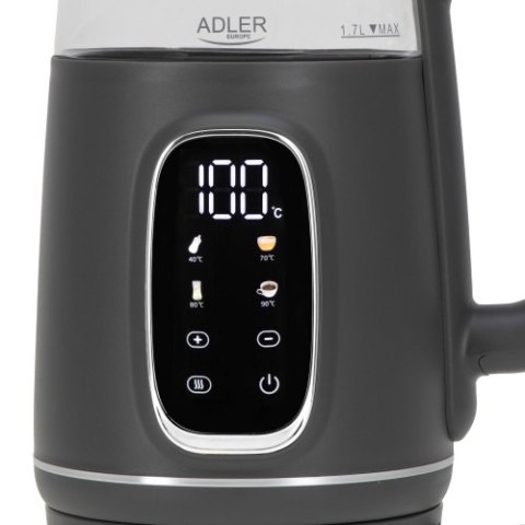 AD 1305 grey Czajnik elektryczny szklany led z regulacją temperatury 1,7l AD 1305 grey Czajnik elektryczny szklany led z regulacją temperatury 1,7l