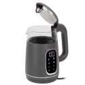 AD 1305 grey Czajnik elektryczny szklany led z regulacją temperatury 1,7l