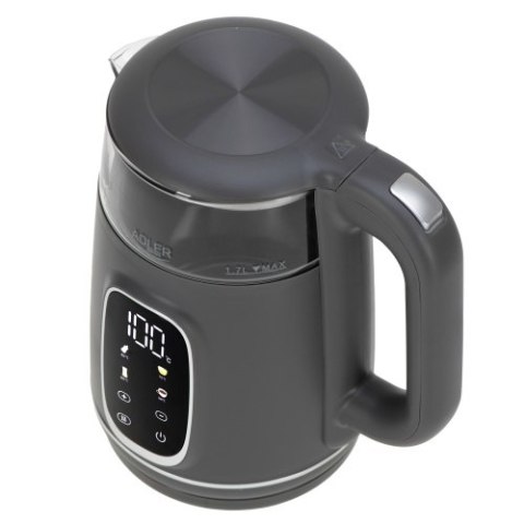 AD 1305 grey Czajnik elektryczny szklany led z regulacją temperatury 1,7l AD 1305 grey Czajnik elektryczny szklany led z regulacją temperatury 1,7l