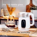 AD 1305 white gold Czajnik elektryczny szklany led z regulacją temperatury 1,7l