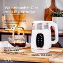 AD 1305 white gold Czajnik elektryczny szklany led z regulacją temperatury 1,7l