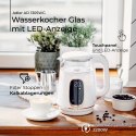 AD 1305 white gold Czajnik elektryczny szklany led z regulacją temperatury 1,7l