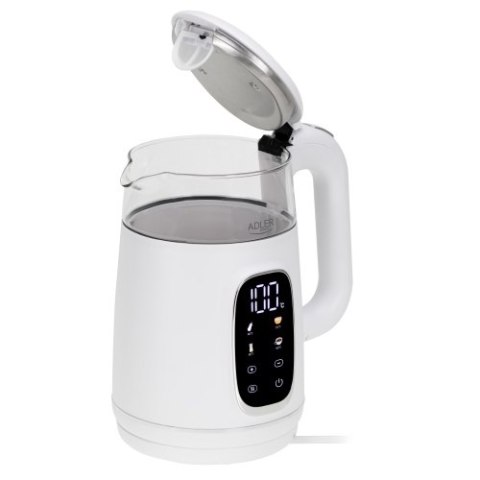 AD 1305 white silver Czajnik elektryczny szklany led z regulacją temperatury 1,7l AD 1305 white silver Czajnik elektryczny szklany led z regulacją temperatury 1,7l
