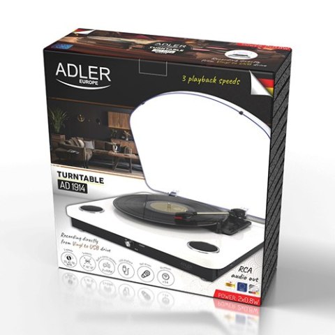 AD 1914 White Gramofon z usb i bluetooth AD 1914 White Gramofon z usb i bluetooth