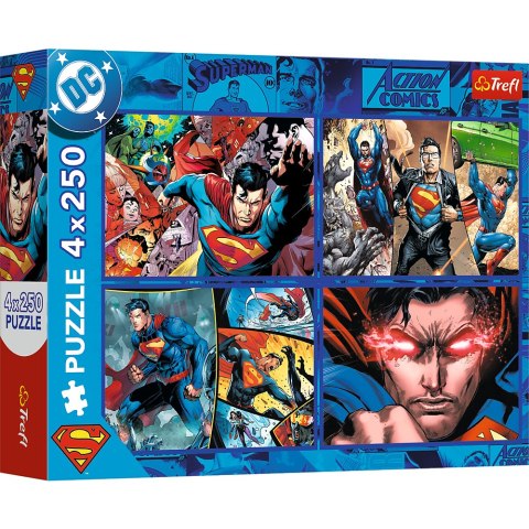 Puzzle - 4x250 - Odwaga Supermana - Warner Superman Trefl 13340 Puzzle - 4x250 - Odwaga Supermana - Warner Superman Trefl 13340