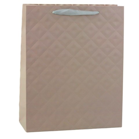 Torba Prezentowa Z Tłoczeniem Beżowa 32 x 26 x 10cm Torba Prezentowa Z Tłoczeniem Beżowa 32 x 26 x 10cm