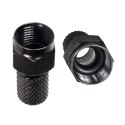 Wtyk F satelitarny Maclean, TV system, RG5.9, RG6, 6.8mm, nikiel z uszczelką, profesjonalny, czarny, MCTV-903