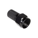 Wtyk F satelitarny Maclean, TV system, RG5.9, RG6, 6.8mm, nikiel z uszczelką, profesjonalny, czarny, MCTV-903