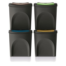 Kosz na śmieci Keden SORTI BOX - czarny recykling